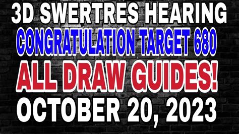 Swertres hearing guides Oct. 20, 2023 .